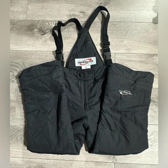 Obermeyer Kids Snow Ski Bibs Youth Size 6 Black Wore OnceI-Grow Never Used!!
